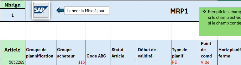 Mass Modification of SAP Article Data